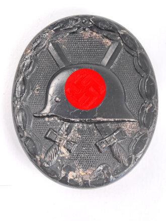 Verwundetenabzeichen 1939 Schwarz, magnetisch, Hersteller L/56 ( L/56 Funcke & Brüninghaus, Lüdenscheid (F&BL) ), Hakenkreuz leicht berieben