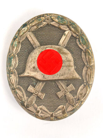 Verwundetenabzeichen 1939 Silber, Buntmetall, Nadelsystem verbogen, sonst guter Zustand