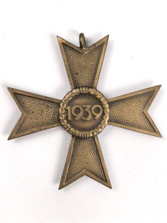 Kriegsverdienstkreuz 2. Klasse 1939 ohne Schwerter, Bandring fehlt, Buntmetall