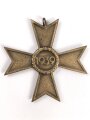 Kriegsverdienstkreuz 2. Klasse 1939 ohne Schwerter, Bandring fehlt, Buntmetall