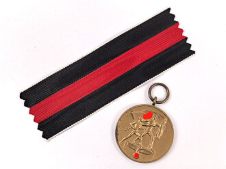 Anschlussmedaille 1. Oktober 1938 mit Bandabschnitt