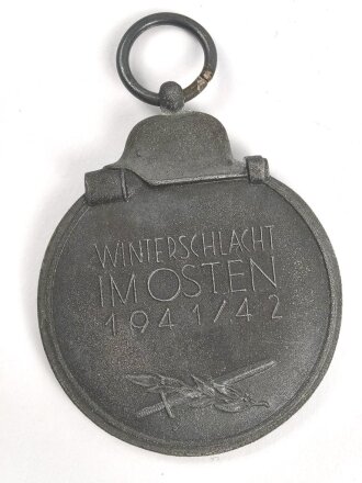 Medaille " Winterschlacht im Osten " mit Verleihungstüte des Herstellers " J.E. Hammer & Söhne, Geringswalde, Medaille ist nicht markiert