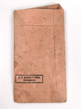 Medaille " Winterschlacht im Osten " mit Verleihungstüte des Herstellers " J.E. Hammer & Söhne, Geringswalde, Medaille ist nicht markiert