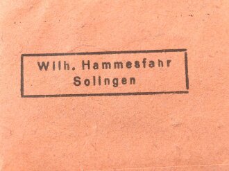 Verleihungstüte zum Eisernen Kreuz 2. Klasse 1939 vom Hersteller " Wilhelm Hammesfahr, Solingen " Sicherlich ein Phantasieprodukt
