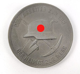 Westwall, nicht tragbare Medaille der Firma Holzmann Freiburg 1938, Durchmesser 36mm