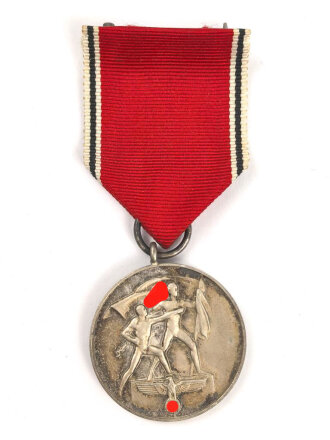 Anschlussmedaille 13. März 1938 im Etui, Medaille wie Etui in einem guten Zustand