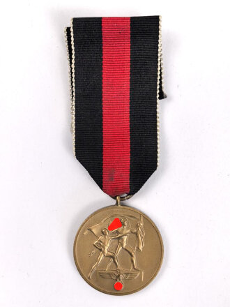Anschlussmedaille 1. Oktober 1938 im Etui, Medaille wie Etui in einem guten Zustand