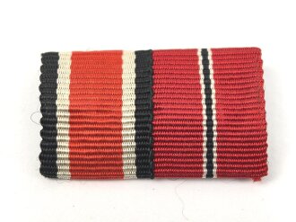 2er Bandspange, Eisernes Kreuz 2. Klasse und Ostmedaille,...