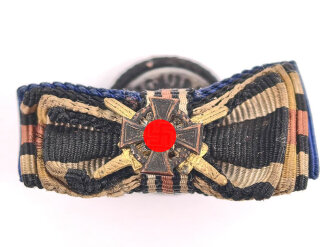 Knopflochspange eines 1. Weltkriegs Veteranen mit Auflage Treudienst Ehrenzeichen
