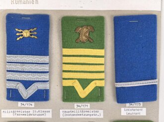Rumänien, Sammlung Rangabzeichen verschiedener...