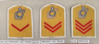 Taiwan, Sammlung 6 Rangabzeichen der Marine Corps, auf...