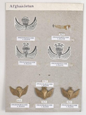Afghanistan, Sammlung 3 Metallabzeichen der Luftwaffe,...