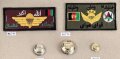 Afghanistan, Sammlung 8 Abzeichen der Luftwaffe, auf Karton geklebt