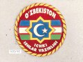 Usbekistan, Sammlung 3 Ärmelabzeichen der Luftwaffe, auf Karton getackert