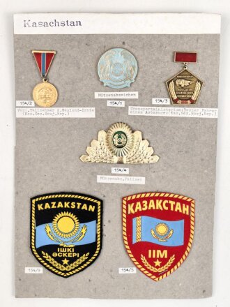 Kasachstan, Sammlung 6 Abzeichen Polizei und...
