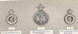 Ghana, Sammlung 7 Abzeichen der Polizei, auf Karton...
