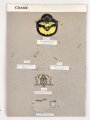 Ghana, Sammlung 2 Abzeichen der Luftwaffe, auf Karton getackert