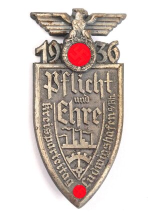 Blechabzeichen Kreisparteitag Ludwigshafen / Rhein 1936