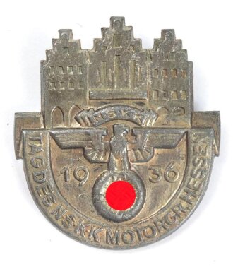 Blechabzeichen Tag des NSKK , Motorgruppe Hessen 1936