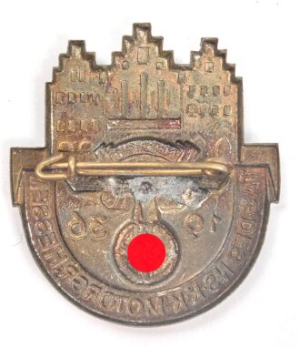 Blechabzeichen Tag des NSKK , Motorgruppe Hessen 1936