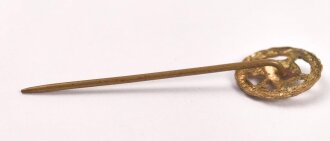 1. Weltkrieg, Verwundetenabzeichen gold, Miniatur 13mm, durchbrochene Ausführung