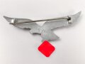 Luftwaffe, Brustadler für die weisse Sommeruniform der Offiziere. Aluminium, Hersteller Assmann