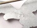 Luftwaffe, Brustadler für die weisse Sommeruniform der Offiziere. Aluminium, Hersteller Assmann