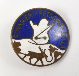 Wehrmacht Erinnerungsabzeichen " Rovaniemi - Petsamo - Salla" Finnische fertigung, Schraubscheibe fehlt