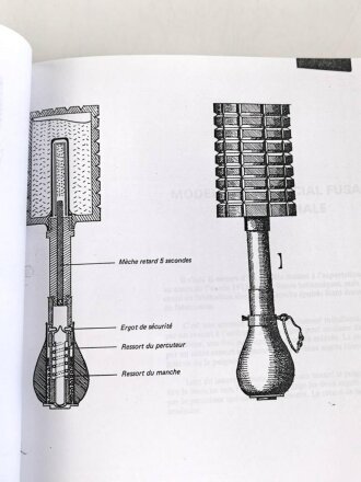 Gebundene Fotokopie "zum Thema  Hand und Gewehrgranaten im 1. Weltkrieg  " DIN A4, französisch, 88 Seiten, Kleinstauflage von Peter Keller aus den 1990iger Jahren