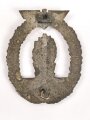 Minensucher Kriegsabzeichen der Kriegsmarine. Zink, Hersteller R.K., Nadel fehlt