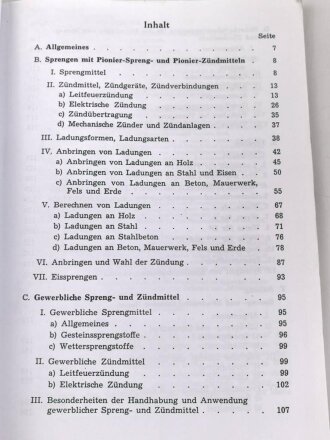 Gebundene Fotokopie "Sprengen (Ausbildung der...
