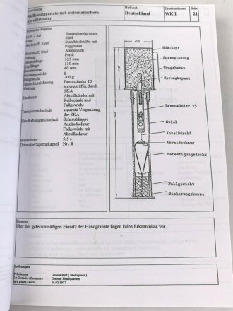 Gebundene Fotokopie "Band 2 Handgranaten" DIN A4, 237 Seiten, Kleinstauflage von Peter Keller aus den 1990iger Jahren