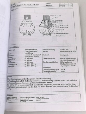 Gebundene Fotokopie "Band 2 Handgranaten" DIN A4, 237 Seiten, Kleinstauflage von Peter Keller aus den 1990iger Jahren