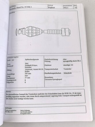 Gebundene Fotokopie "Band 2 Handgranaten" DIN A4, 237 Seiten, Kleinstauflage von Peter Keller aus den 1990iger Jahren