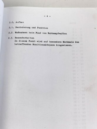 Gebundene Fotokopie "Katalog über Nahkampfmittel Teil I" DIN A4 mit 130 Seiten, Kleinstauflage von Peter Keller aus den 1990iger Jahren