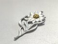 Hitlerjugend, Edelweiss für die Mütze , Aluminium, Hersteller M1/52