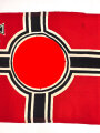 Kriegsmarine, Reichskriegsflagge in der kleinen Ausführung für U-Boote. Markiert " Kr. Fl. 50 x 85" sowie unleserlicher Herstellerstempel. Guter Zustand