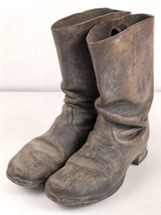 Paar Stiefel für Mannschaften der Wehrmacht. Ungeschwärztes Paar, nicht gereinigt, Sohlenlänge 28cm