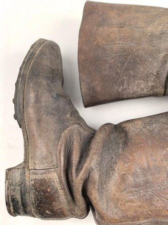 Paar Stiefel für Mannschaften der Wehrmacht. Ungeschwärztes Paar, nicht gereinigt, Sohlenlänge 28cm