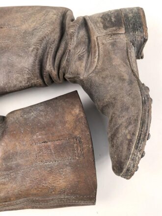 Paar Stiefel für Mannschaften der Wehrmacht. Ungeschwärztes Paar, nicht gereinigt, Sohlenlänge 28cm