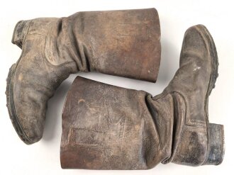 Paar Stiefel für Mannschaften der Wehrmacht. Ungeschwärztes Paar, nicht gereinigt, Sohlenlänge 28cm
