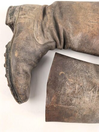 Paar Stiefel für Mannschaften der Wehrmacht. Ungeschwärztes Paar, nicht gereinigt, Sohlenlänge 28cm