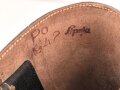 Paar Stiefel für Offiziere der Polizei, datiert 1942. Ungereinigtes Paar, Sohlenlänge 28,5cm