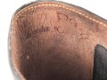 Paar Stiefel für Offiziere der Polizei, datiert 1942. Ungereinigtes Paar, Sohlenlänge 28,5cm