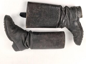 Paar Stiefel für Unteroffiziere der Wehrmacht. Ungereinigtes Paar, Sohlenlänge knapp 28cm