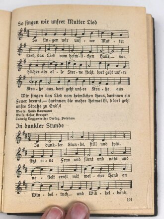 "SS Liederbuch" herausgegeben von der Reichsführung SS, Zentralverlag der NSDAP, 264 Seiten, DIN A6