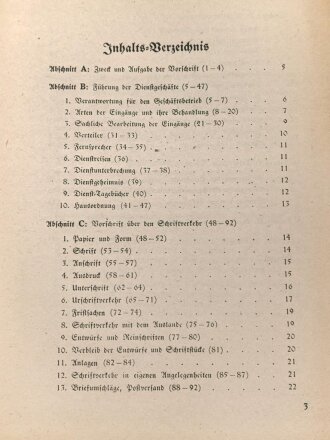 SS-Dv. Nr.1 "Vorschrift für den gesamten inneren Dienst der Allgemeinen SS auf Dienststellen und Schreibstuben", datiert 1938, 71 Seiten, DIN A5