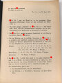 SS-Dv. Nr.1 "Vorschrift für den gesamten inneren Dienst der Allgemeinen SS auf Dienststellen und Schreibstuben", datiert 1938, 71 Seiten, DIN A5
