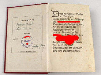 Adolf Hitler " Mein Kampf" von einem HJ Führer Ortsgruppe Gaflenz 1939
