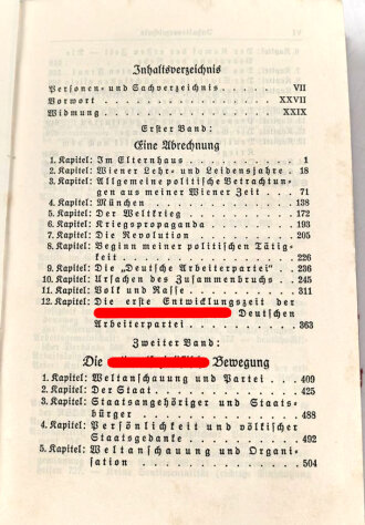 Adolf Hitler " Mein Kampf" von einem HJ Führer Ortsgruppe Gaflenz 1939